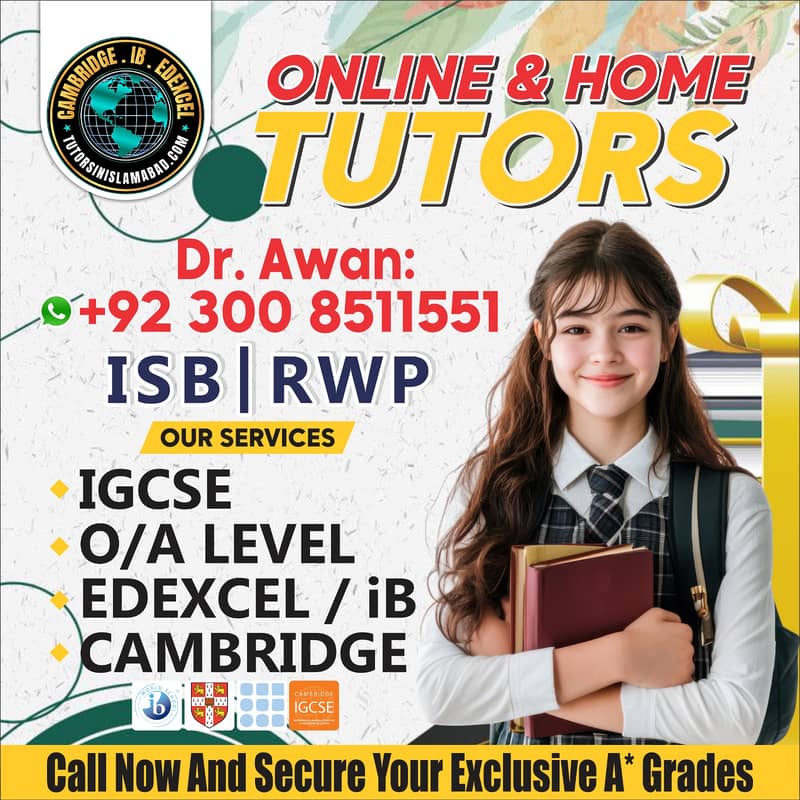 Home Tutor,Online Tutor,Home Tution-O/A Levels,Mont,KG,IGCSE,FSC,IELT 0