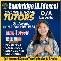 Home Tutor,Online Tutor,Home Tution-O/A Levels,Mont,KG,IGCSE,FSC,IELT