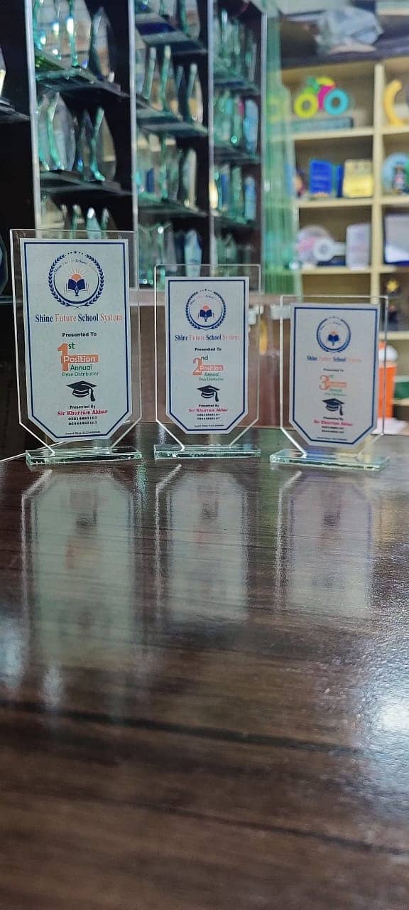 school  Award shield , Trophies / Glass shield award /award trophies 17