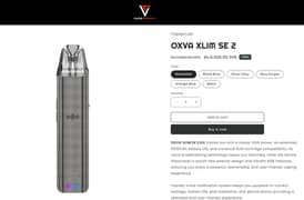 OXVA SLIM SE2 VAPE \POD\MOD\FLAVOURS\DISPOSABLE\VOOPOO\ARGUS\UWELL\KOK