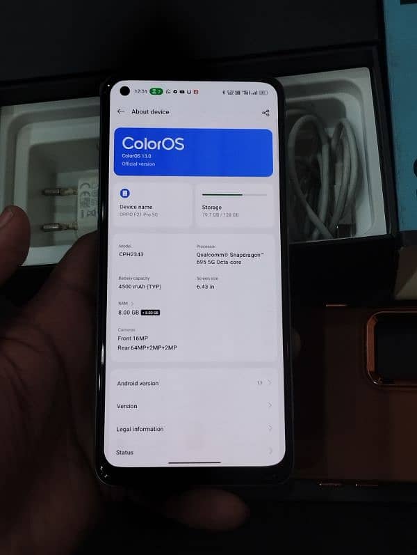 Oppo F21 pro 5G full box (03000242699 03156062963) 7