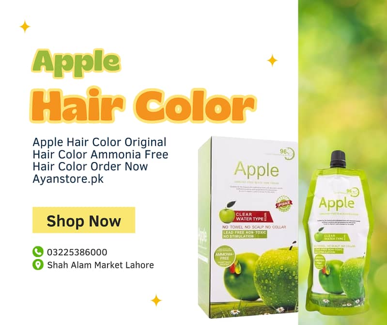 Apple Hair Color In Pakistan = 03225386000 4