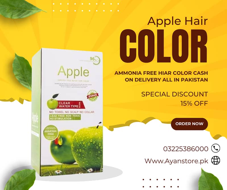 Apple Hair Color In Pakistan = 03225386000 6