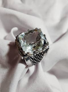 Aquamarine Silver (چاندی) Ring