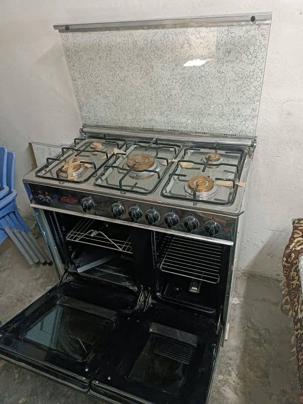 cooking range with oven 5 burners 6