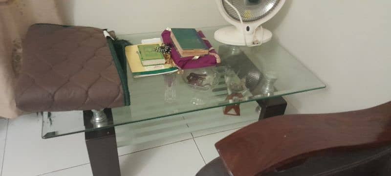 Seven seater sofa plus Glass table 4