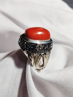 Coral (مرجان) Silver (چاندی) Ring