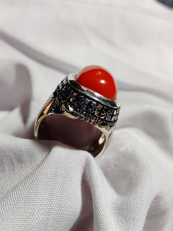 Coral (مرجان) Silver (چاندی) Ring 1