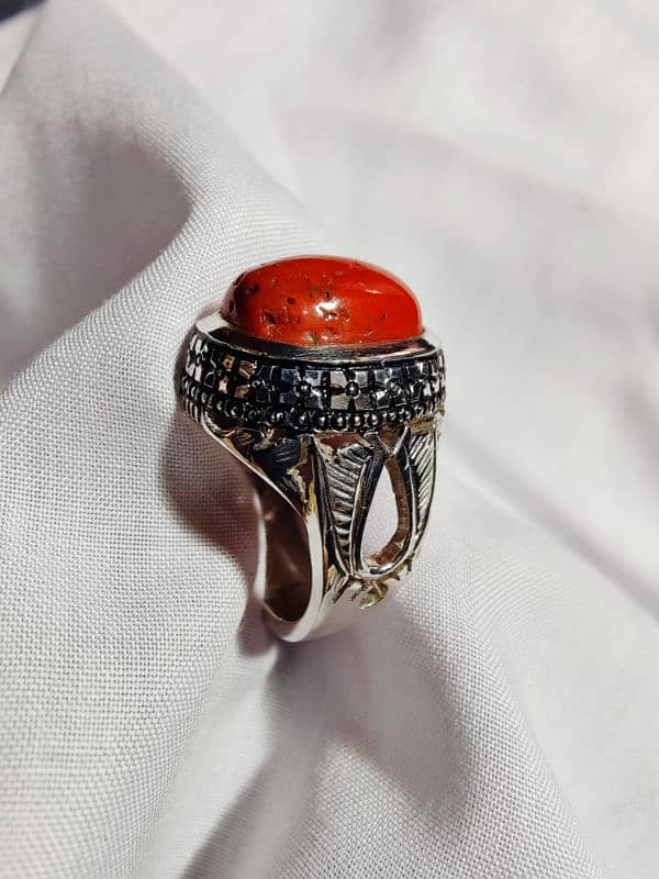 Coral (مرجان) Silver (چاندی) Ring 2