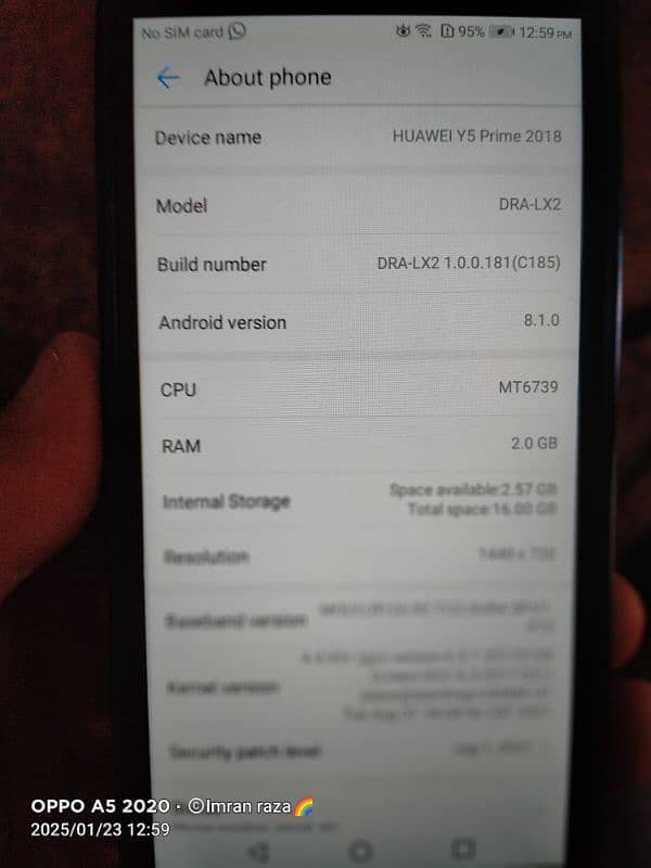 Huawei y5 prime 0