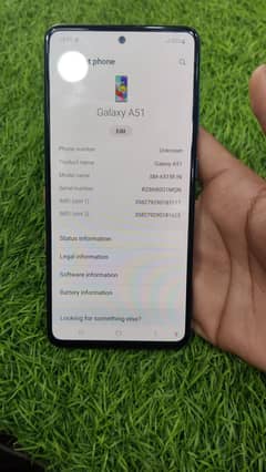 Samsung Mobile A51 6GB 128GB Dual Sim indisplay Fingerprint