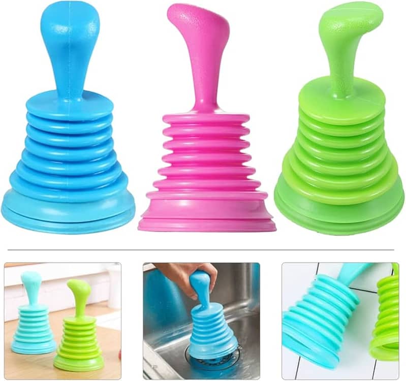 Cleaning Accessories Drain Unblocker Cleaner Sink Plunger Cleaning 5