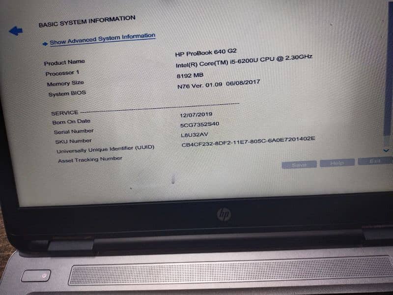 Hp 640G2   core i5 6th gernation 8gb ram 500gb hard 1