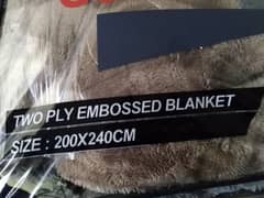 King size double ply embossed blanket