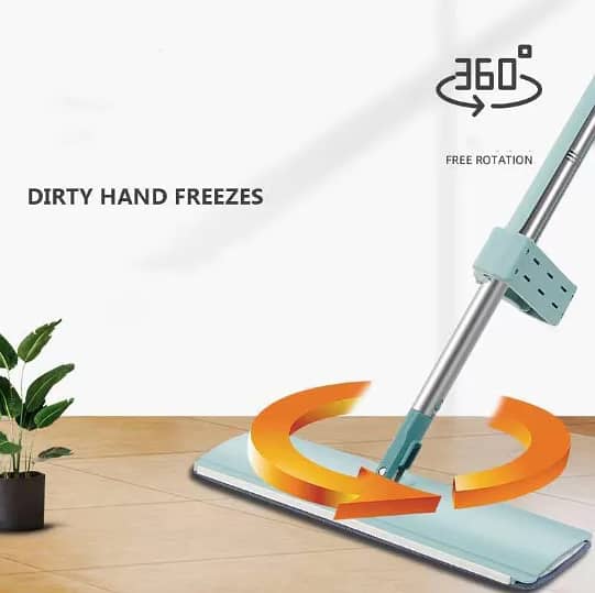 Wet Dry Flat Mop Kit with 360 - Degree Rotating Head for Home Use 5