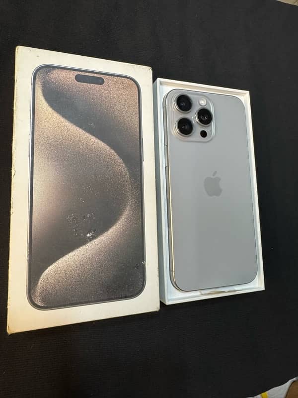 IPHONE 15 PRO MAX JV SIM 256GB 105 BC NON PTA FULL BOX NATURAL LLA 8