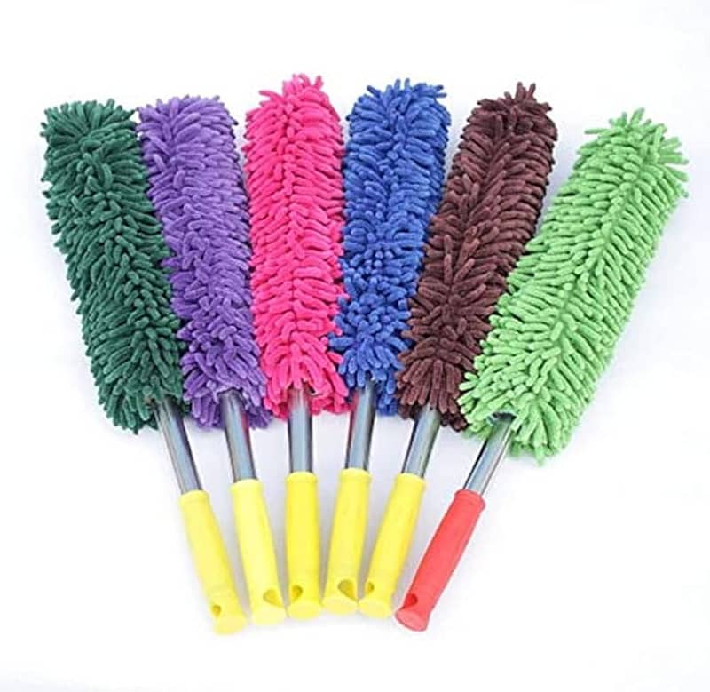 Portable Microfiber Duster Brush Extendable Hand Dust Cleaner Anti 4