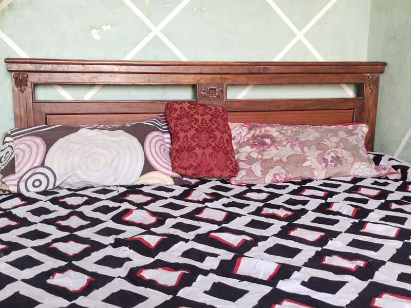 wooden Bed with Mattress 3