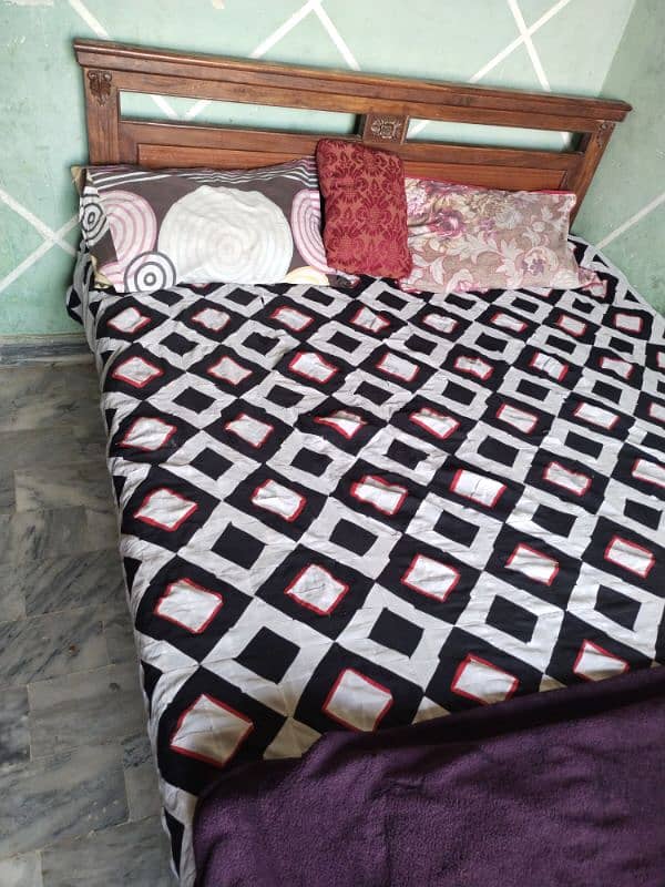 wooden Bed with Mattress 4