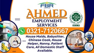 All Domestic Staff Available Maids Cook Nurse Baby Sitter Nanny Driver