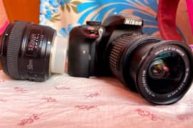 Nikon D3300 1 extra lainc 1 back and betri charger