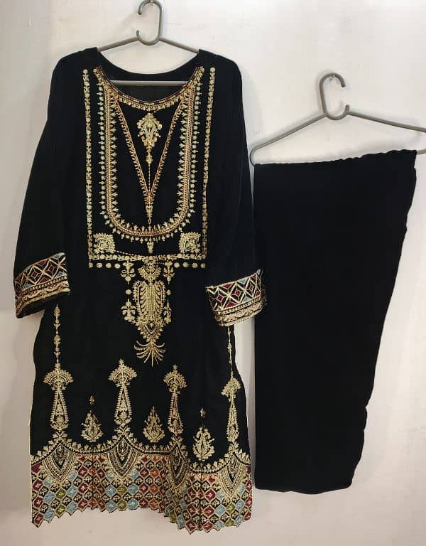 2pc Stitched Dress Velvet Khaddar Cotton Lawn 3