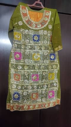 mehndi dress with sharara