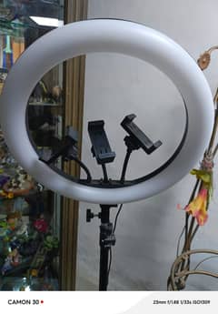 Ring light with Solid stand and 3 camera stands also