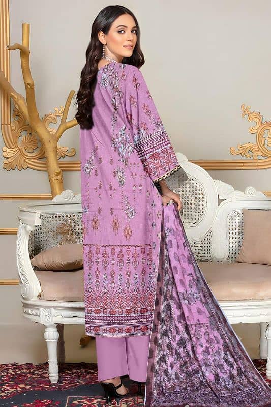 Women's Stunning Lawn Suit Set with Digital Print & Embroidered - 3 Pc 0