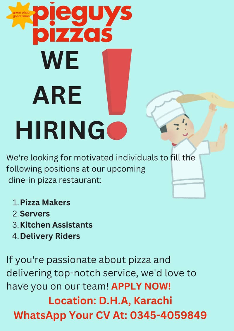 PieGuys Pizzas is Hiring Now!!! 0