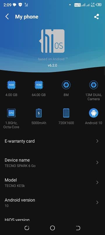 Tecno Spark 6go 4GB Ram 64 GB Rom 4