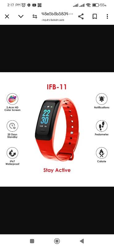 smart watch itel band ifb 11 0