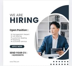 hiring for office working different department