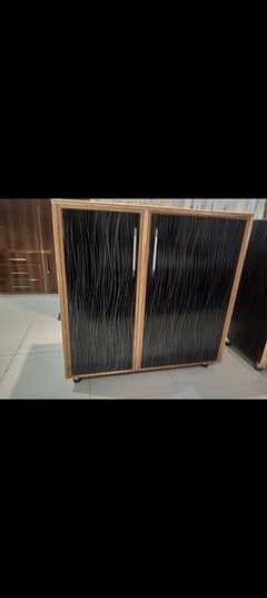 Black wooden 2 door cabinet for sale