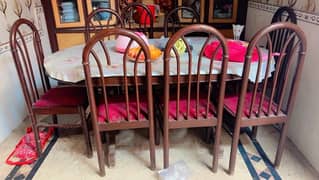 dinning table with 6 chairs