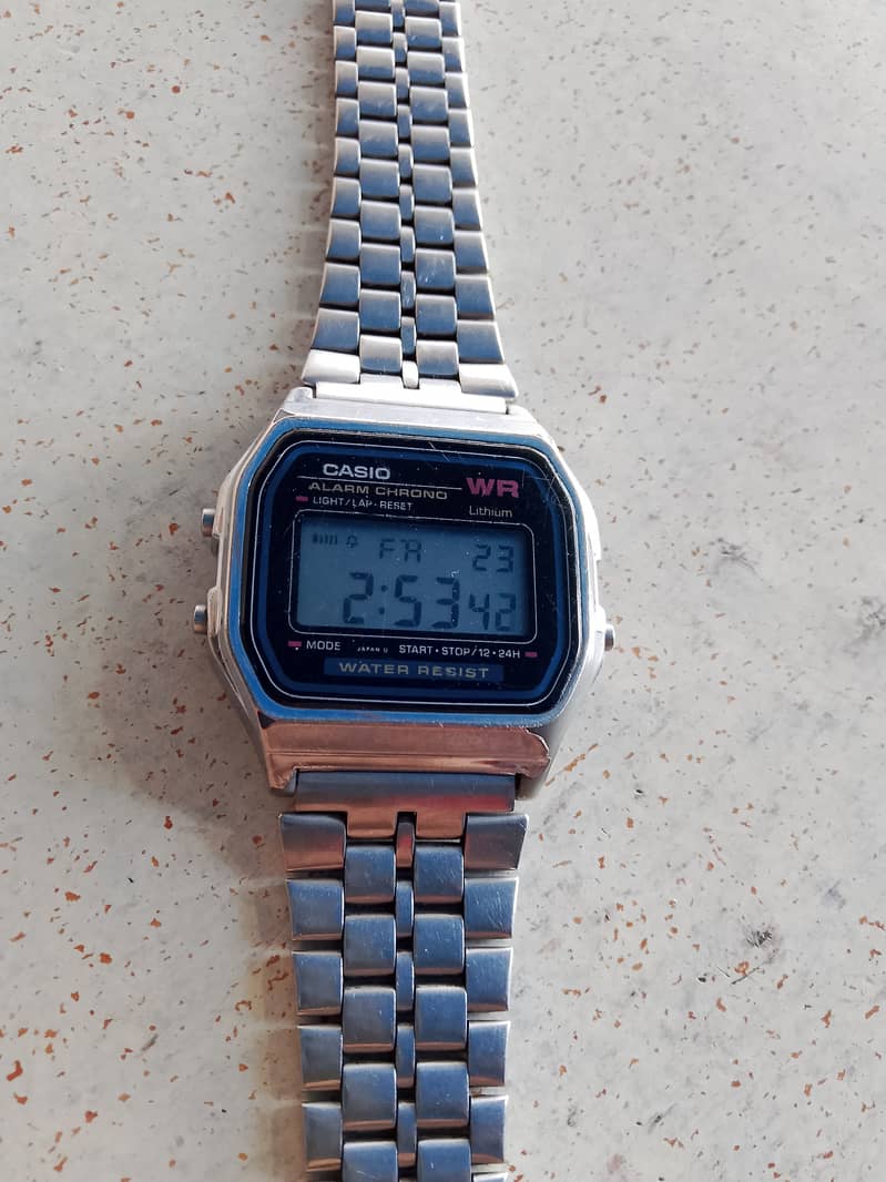 CASIO A159W Stainless Steel Back - Original Japanese 0