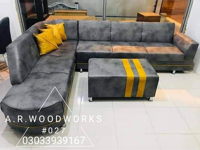 Corner sofa set / L shape sofa set / Molty foam / L shape sofa 6