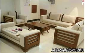 L shape sofa set / 5 seater sofa set / wooden sofa set / luxury sofa