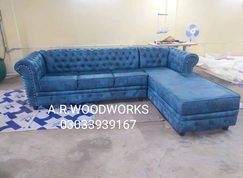 L shape sofa set / 5 seater sofa set / wooden sofa set / luxury sofa 13