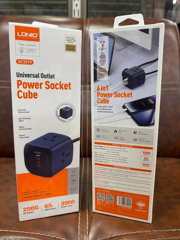 LDNIO SC3319 10A 2500W Cube Power Socket 65watt 0