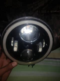 Jeep projector lights pair 7 inches with DRL.