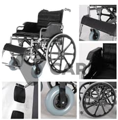 HEAVY DUTY WHEELCHAIR 951-B WITH DOUBLE CROSS & 50MM TYRE