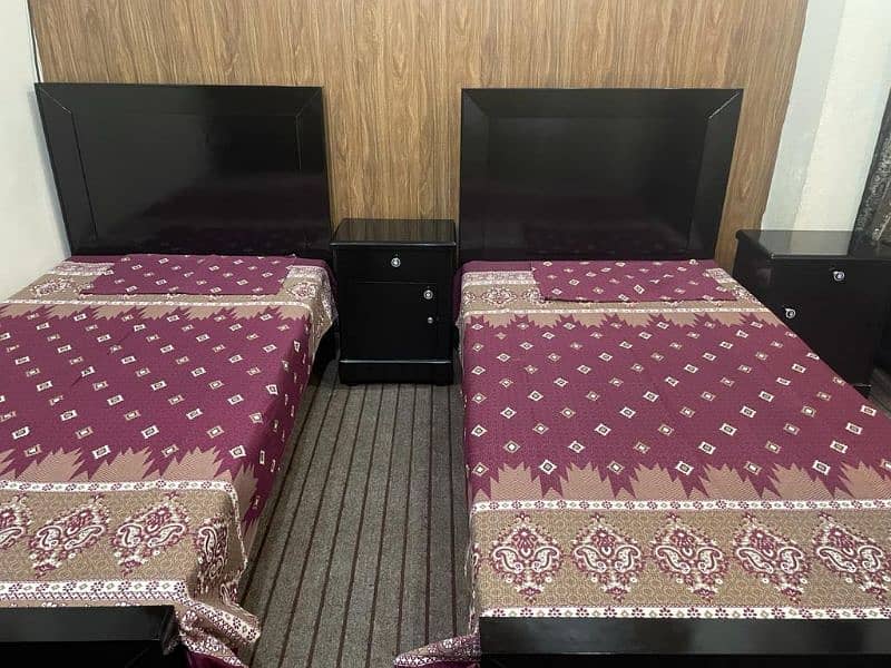 wooden single 2 bed with mattress wood condition ok jst polish need 1