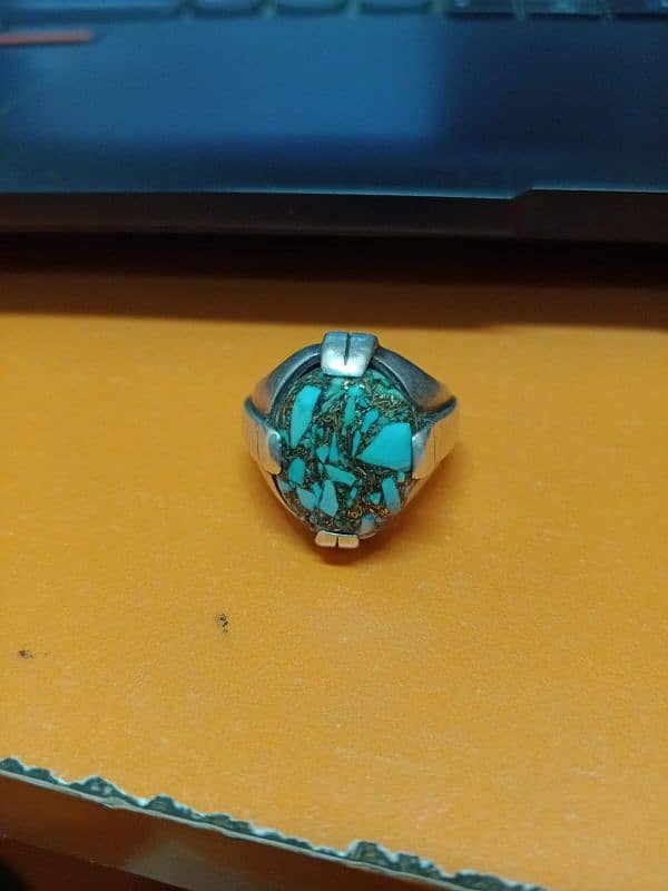 Irani Feroza (Turquoise) for Sale 925 Orignal chandi 3