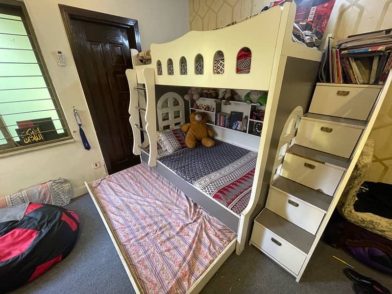 bunk bed / bunker bed for 3 persons ( without mattresses ) 3