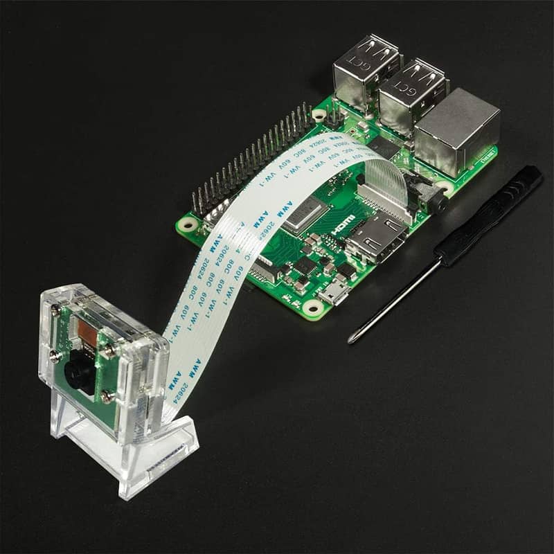 Raspberry Pi Camera Module 1080p OV5647 Sensor with Transparent Case 0