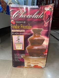 chocolate fondue fountain in stainless steel