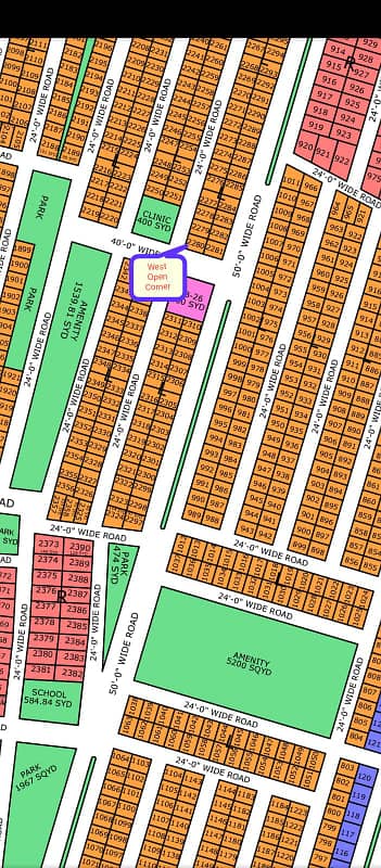 Corner West Open Plot 80 Sq-Yd North Town Residency Phase 1 0