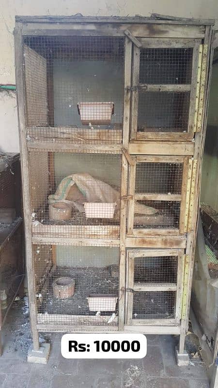 used 5 different cages for sale. . excellent solid wood , long lasting. 1