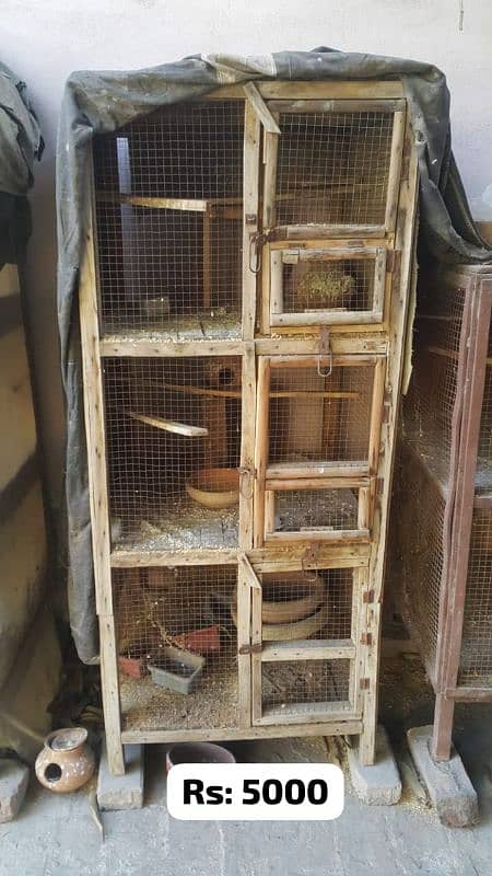 used 5 different cages for sale. . excellent solid wood , long lasting. 4